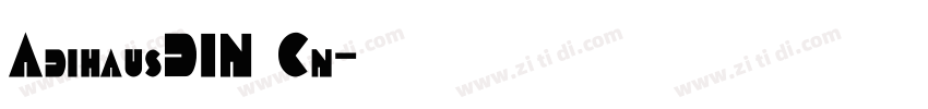 AdihausDIN Cn字体转换